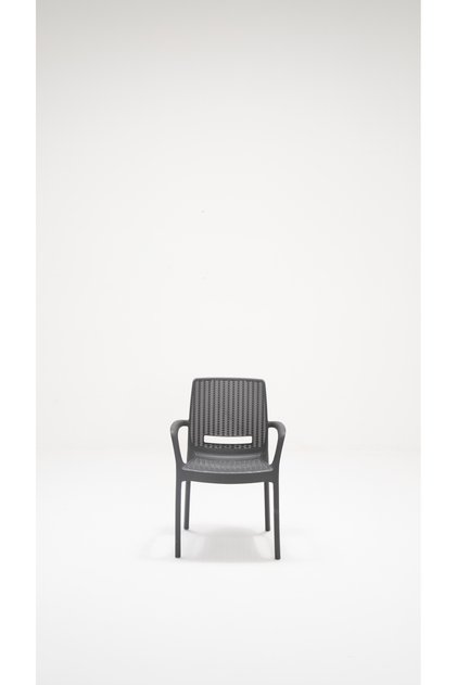 4 Adet Rattan Lüx Antrasit Sandalye / Balkon