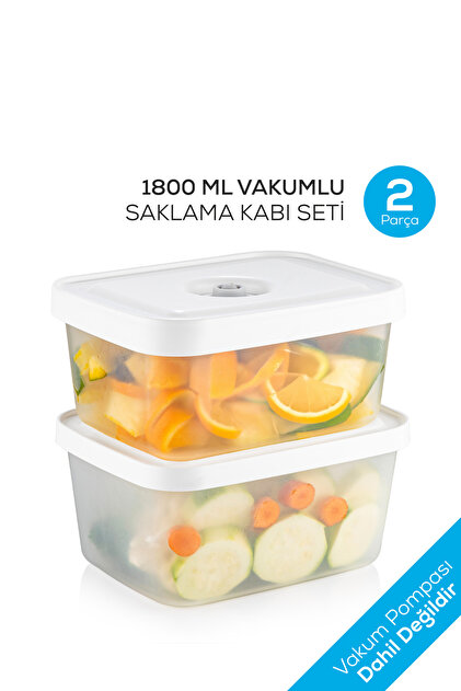 nabe190 22枚セット Vienev Vacuumfresh 2'li 1800 ml Vakumlu Gıda Saklama Kabı Seti