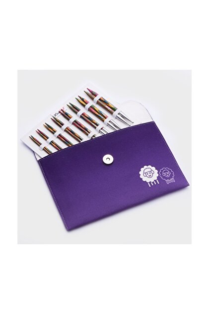 KnitPro Symfonie Deluxe Gül Ağacı Ahşap Değiştirilebilir Misinalı