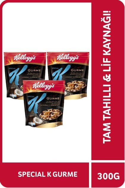 Special K Bitter Çikolatalı&hindistan Cevizi Dilimli 300 gr X3 Adet,%46 Yulaf Içerir,lif