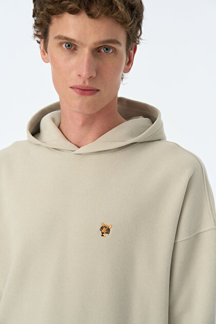 WWF Market Kaplan Supersoft Pocket Hoodie Light Gray- Trendyol