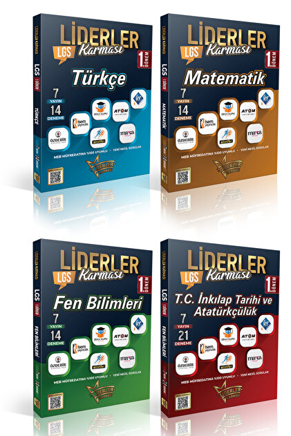 LİDERLER KARMASI 2026 Lgs 1. Dönem Türkçe Matematik Fen Inkılap