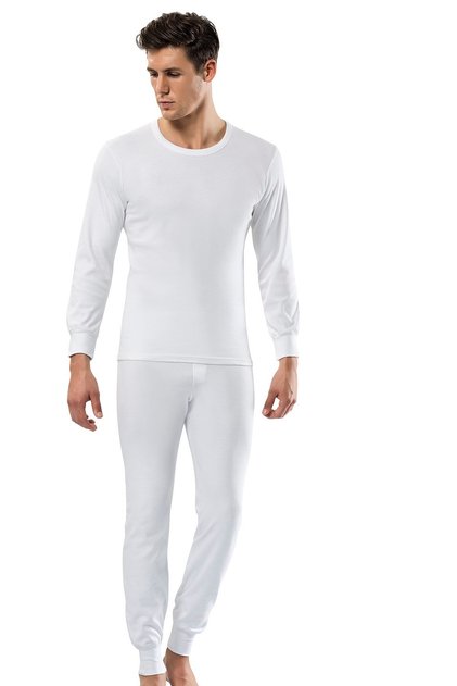 White Virtue Underwear Men's White Long Undershirt