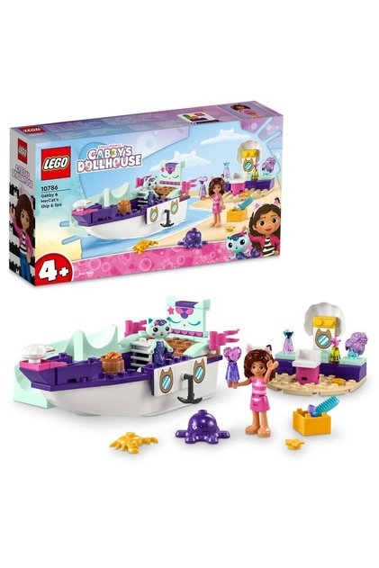Gabby's Dollhouse Gabby & Fancy Cat's Ship & Spa 10786 - 4+ Boat Set (88 Pieces)