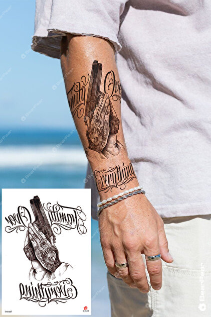 Sek Erkek Dövmesi Silah Dövmesi Geçici Dövme Tattoo