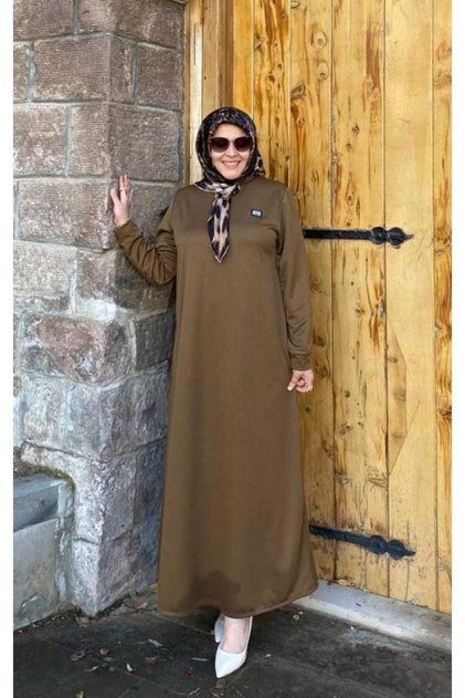 Seasonal Hijab Dress Knitted Fabric Self-Striped