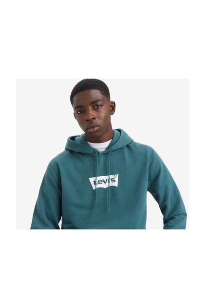 Cotton Hood Collar Green Men's Sweatshirt A2410-0009