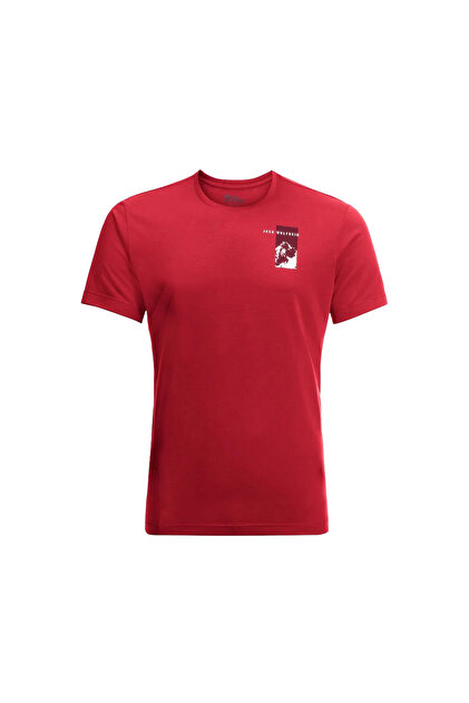 Jack Wolfskin Vonnan S/S Graphic t Men's Red T-Shirt Men's T-Shirt