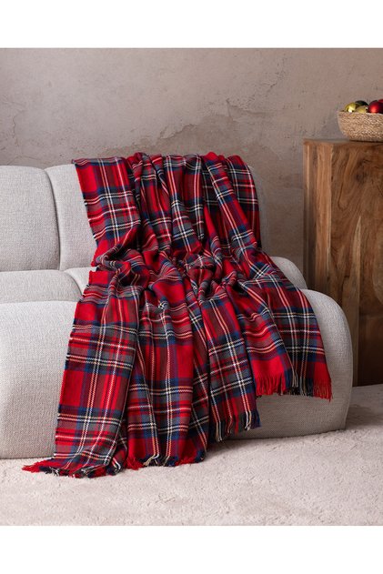 Nuée Sofa Shawl - Red