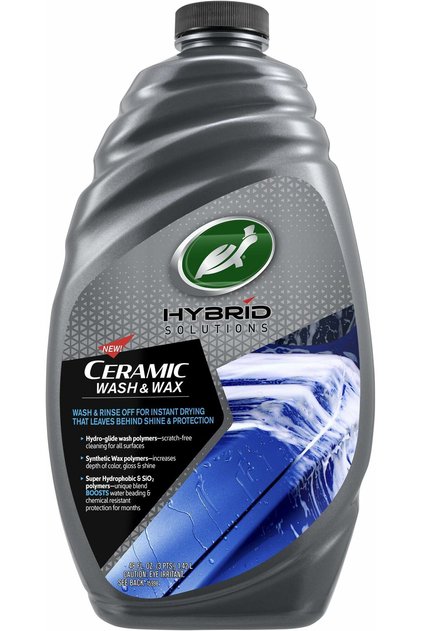 Hybrid Solutions Ceramic Wash and Wax, 1.42 L / 48 fl oz pH-Neutral 2-in-1 Car Shampoo with SiO2 Ceramic Polymer Protection, Superhydrophobic Water-Repelling Layer and Brilliant Glossy