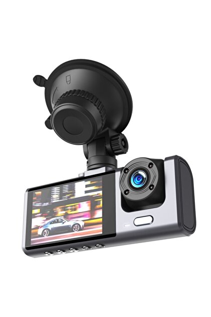 Xo 1080P Geniş Açılı 3 Kameralı LCD Ekranlı Gece Görüşlü