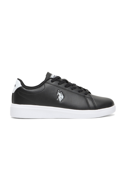 Women's Black Low-Top Sneakers - Lightweight Lace-Up Design, Comfortable Casual Shoes
