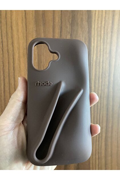 Newon iphone 16 Espresso Rhode Lip Case Logolu Telefon Kılıfı