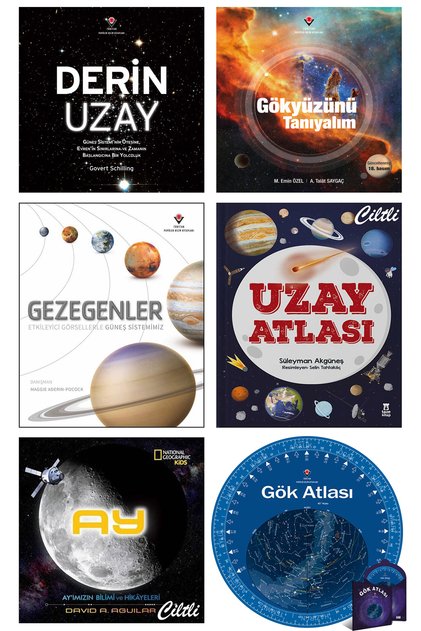 Derin Uzay Gökyüzünü Tanıyalım Gezegenler Görsellerle Güneş Sistemimiz Uzay Atlası Ay Gök Atlası