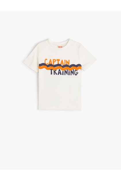 Cotton Short Sleeve T-Shirt - Slogan Printed
