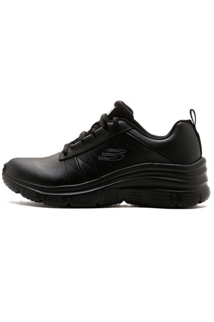 Fashion Fit-Effortless Memory Foam Leather Womens Sneaker Black Hafızalı Taban Hakiki Deri