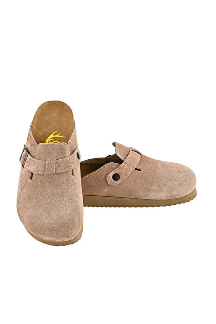 Moosefield Hakiki Deri Vizon Unisex Boston Clog Yüksek Platform