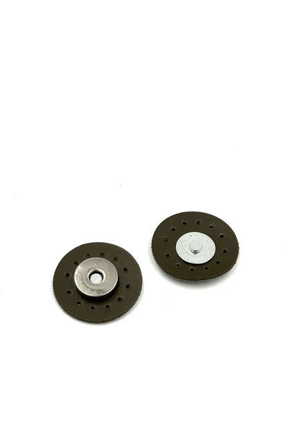 Khaki Leather Magnet