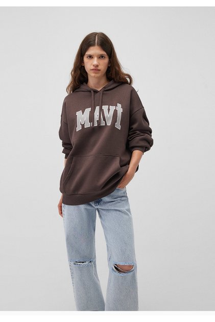 Logo Printed Brown Sweatshirt (Özse Clothing)