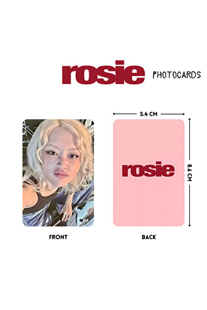 Kpop Dünyasi BLACKPINK ROSE '' Rosie '' POB 3 Photocards Set