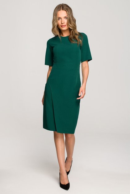 Rochie creion cu maneca scurta