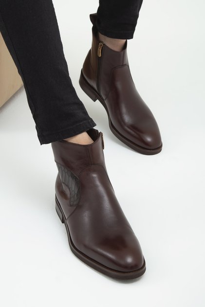 Men's Genuine Leather Chelsea Boots 183 19501 Erk Bot Sk22/23