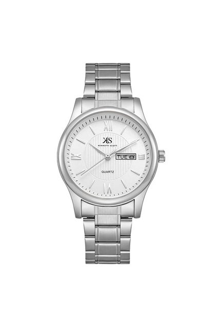 ساعة رجالية أنالوج بمينا بيضاء - K23029-SBSW