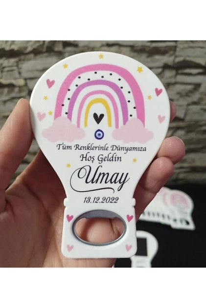 40 Adet Gökkuşağı Yenidoğan Kız Bebek Açacak Magnet
