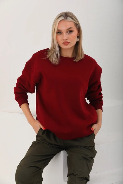 Ice Bisiklet Yaka Oversize Sweatshirt
