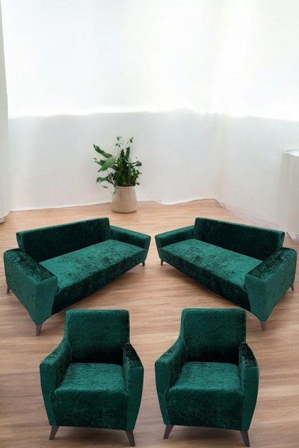 Velvet Sofa Cover Elastic Flexible Washable Sofa Cover 3+3+1+1 Fading Non-Slip Stain Resistant