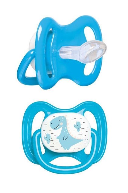 Patterned Pacifier 6-12 Months - Blue