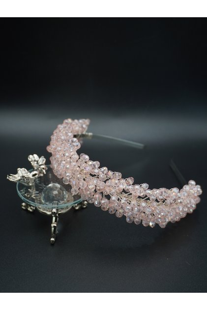 Colorful and White Crystal Bridal Crown - Elegant and Stylish Design