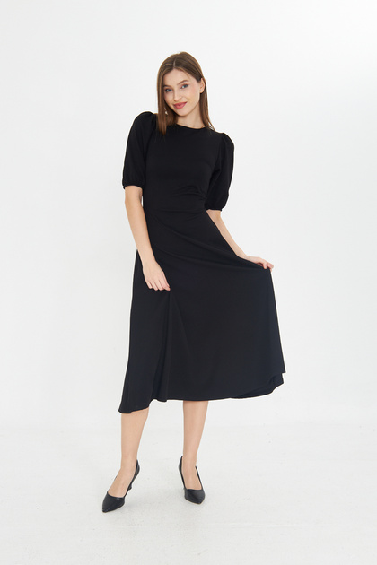 knee length dresses for ladies Exposed Back Zip Dress