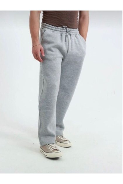 Gray Straight Leg Sweatpants