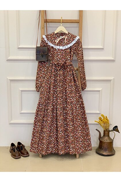 brown halter wedding guest dress Buy Coffee Brown Abstract Print Dress New Collection M / Coffee Brown / Poly Georgette