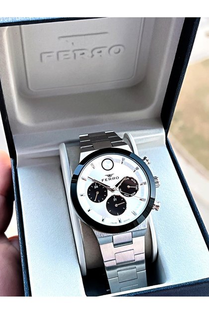 30 Mt Waterproof Men's Wristwatch with Steel Cord Inner Functions Active Calendar F.Efm11568-Jx