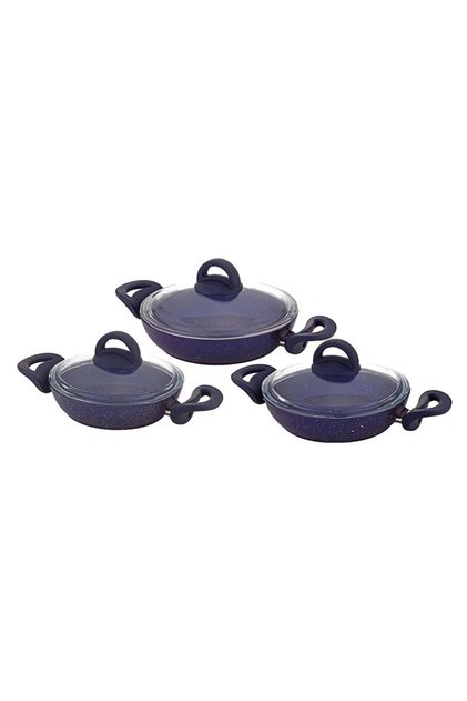 Vıvaldı Hitit Granit 6 Parça Omlet-sahan Seti Mavi N022