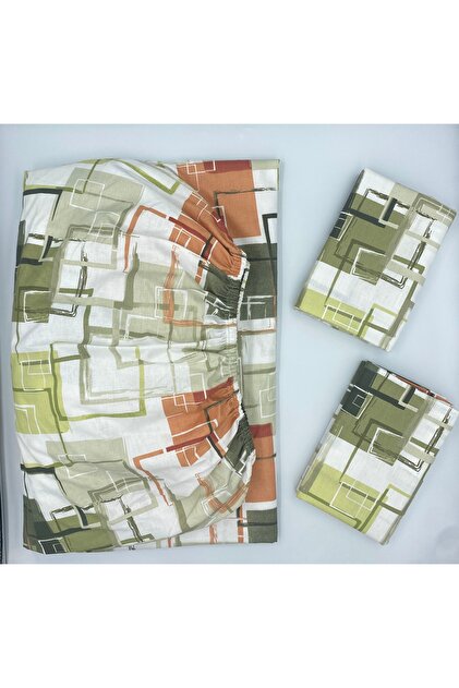 100% Cotton Fabric Fitted Sheet+Pillowcase Corner Depth 28-30 CM Soft Fabric New Season