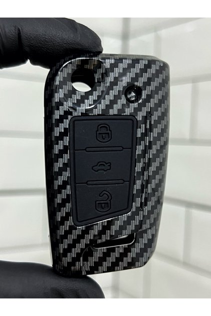 Black Lux Golf - 7.5 Tiguan Polo T-Roc T-Cross Seat Skoda Carbon Key Protection Case