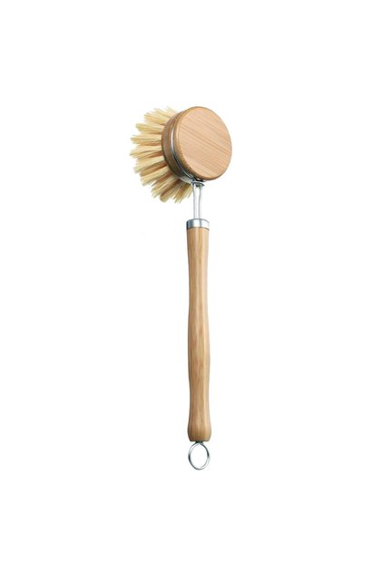 C Bamboo Kitchen Cleaning Brush Natural Dishes Pots Pans Sink Washing Brush Eco-friendly Clean Scru.