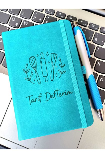 My Recipe Notebook Model Lined Turquoise Colored Undated Notebook 9X14