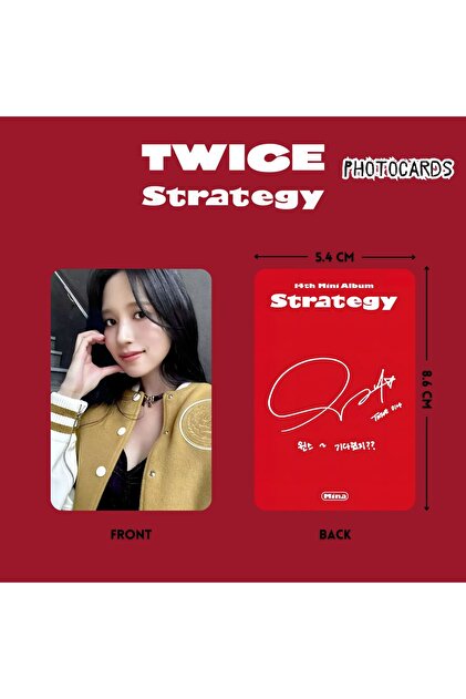 Kpop Dünyasi TWICE Mina '' Strategy '' Photocards Set - Fiyatı