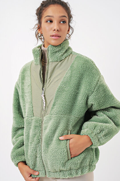 Bigdart 5194 Kadın Peluş Mont Ceket - E.Yeşil - Fiyatı, Yorumları