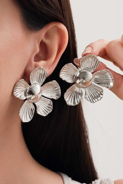 Women's Flower Large Earrings