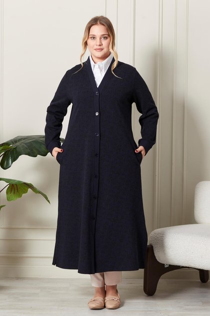 Women's Plus Size Seasonal High Quality Steel Long Cardigan