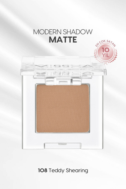 Soft Textured, Non-Smudging Matte Single Eyeshadow Modern Shadow Matte (108 Teddy Shearing)
