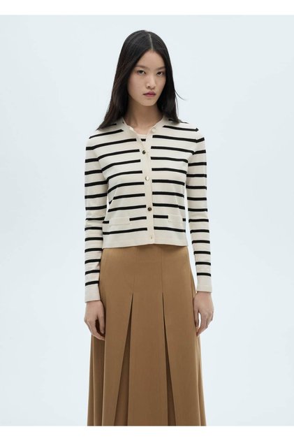 Striped knitwear cardigan