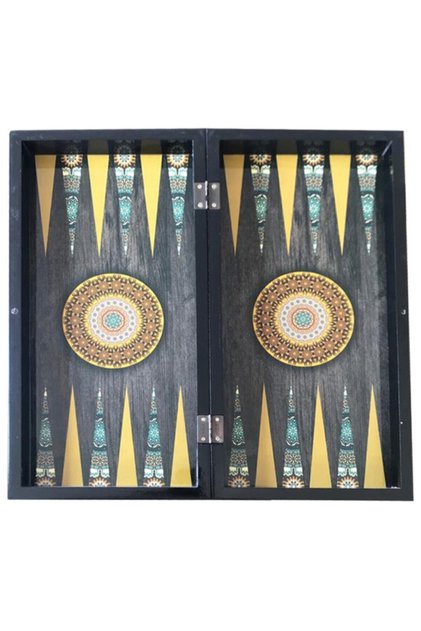 Elegans Large Size Backgammon Set Tiled Model