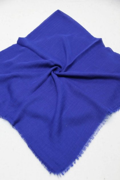 Women's Hijab Flared Scarf Plain Flared Tulle Cobalt Blue