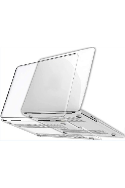 Apple Macbook Air 13.6 M2 M3 M4 M5 A2681 A3113 A3240 Pro A3449 Kristal Kılıf Şeffaf Tam Koruma Kapak